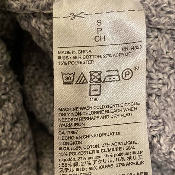 Old Navy Cable-Knit Mock Neck Heather Grey Sweater - Picture 8 of 8